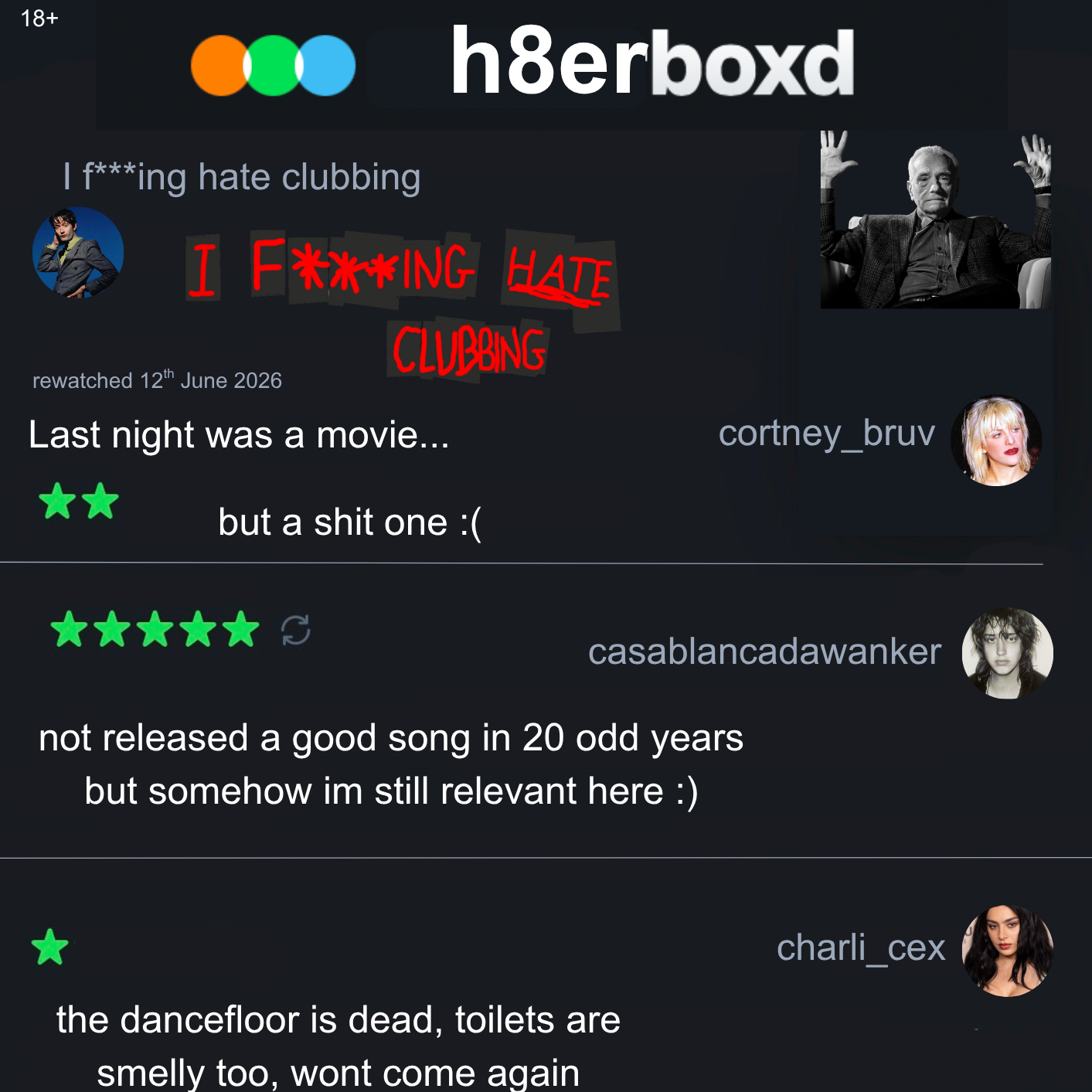 i f***ing h8 clubbing