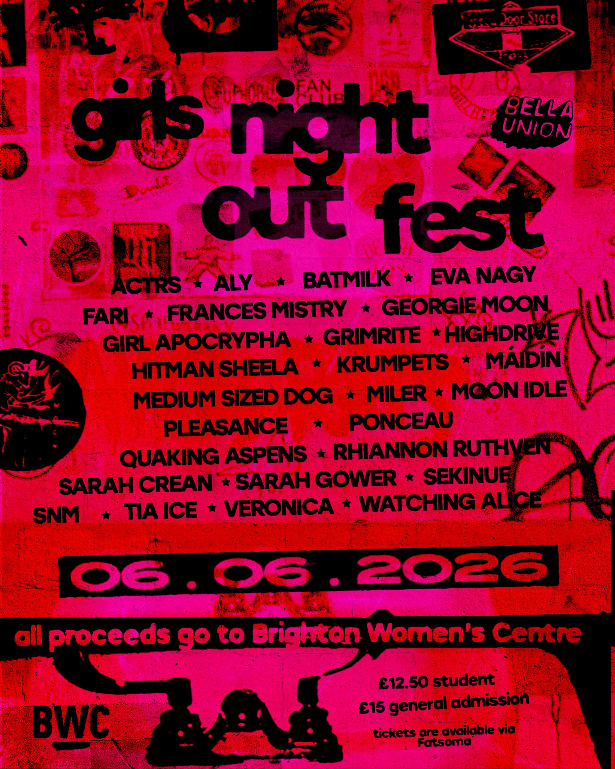 Girls night out festival lineup
